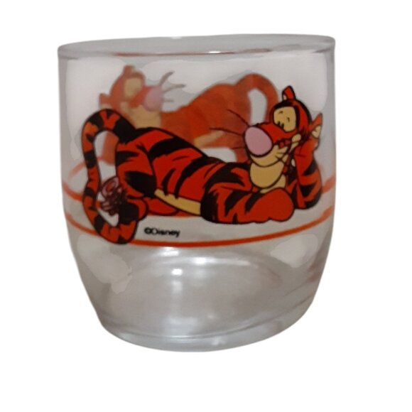 Vintage Disney Tigger Juice Glass Anchor Hocking 6 oz Glass Winnie The Pooh - Picture 2 of 2